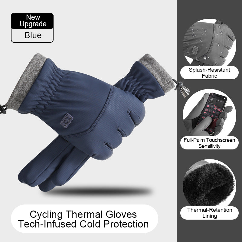 Winter fleece-gevoerde waterdichte touchscreen handschoenen
