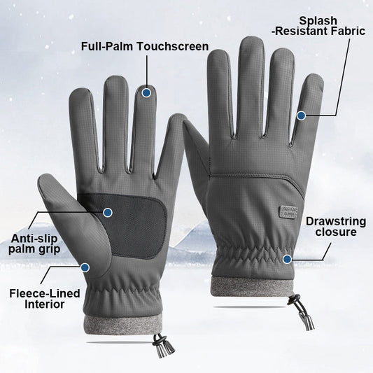 Winter fleece-gevoerde waterdichte touchscreen handschoenen