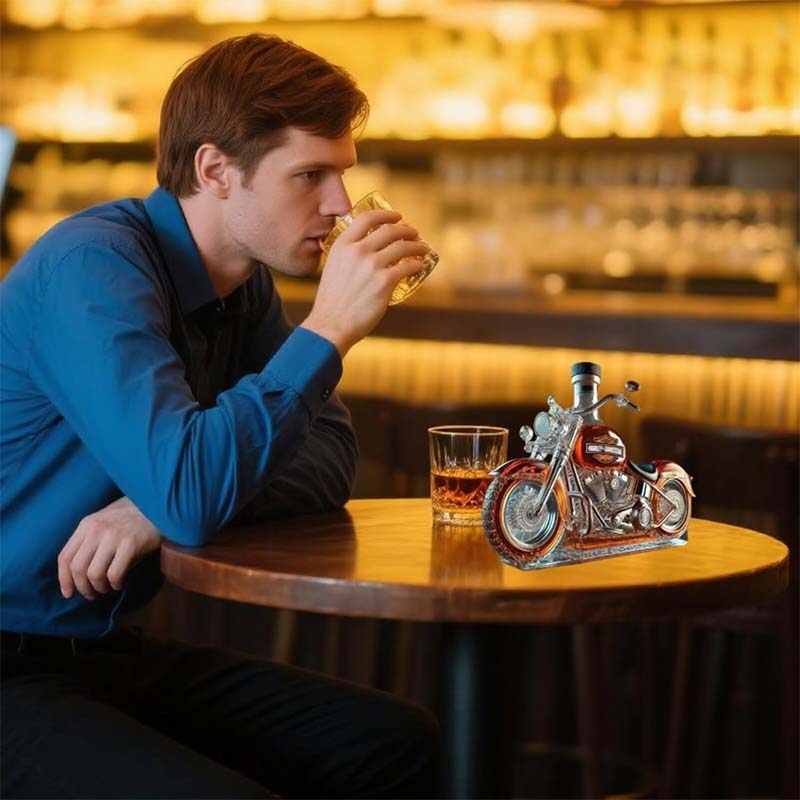 Creatieve motorfietsglas wijnfles