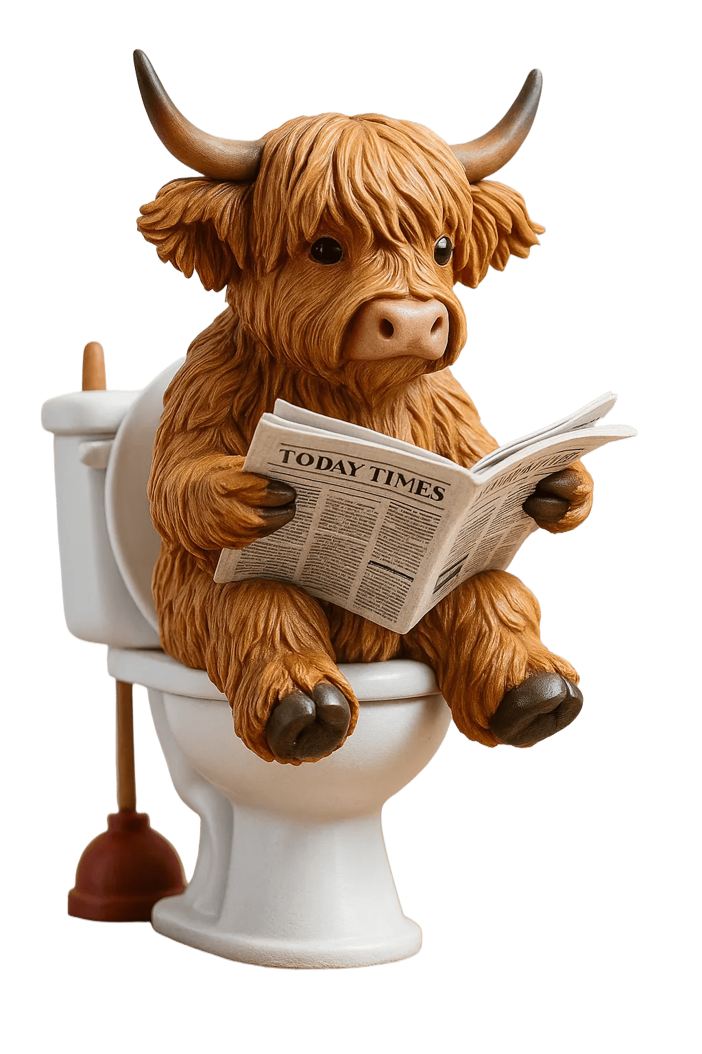 🐮Highland Cow Adventskalender 2025🎄✨- 3D handgemaakte Highland Cow-pop (24 stuks)