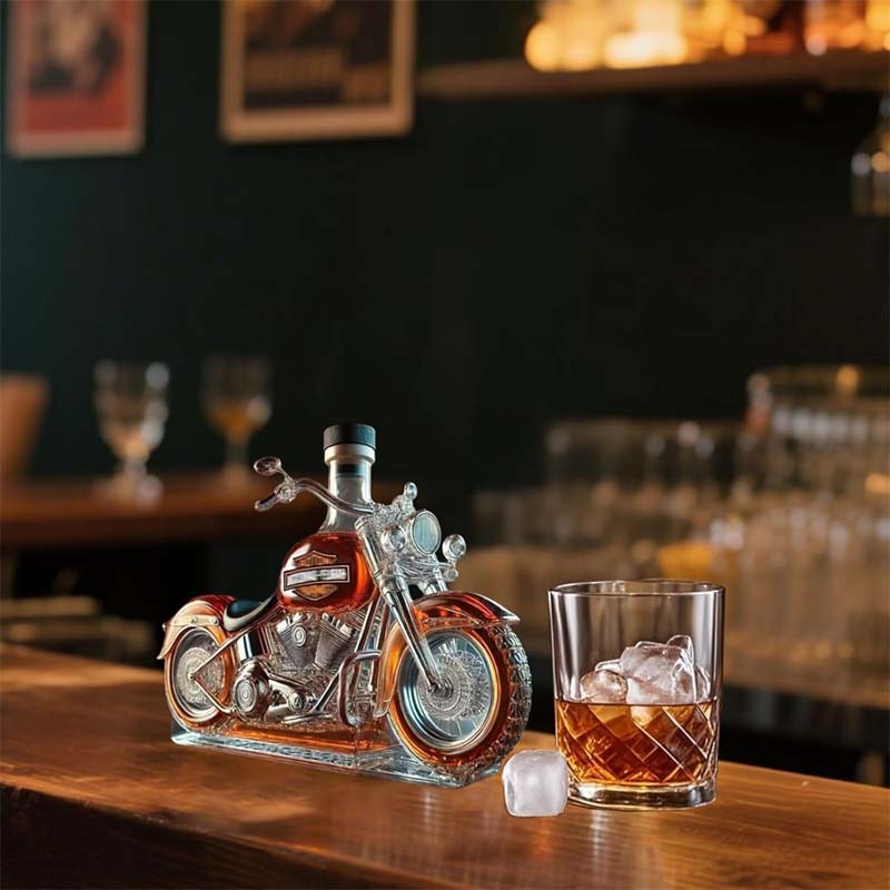 Creatieve motorfietsglas wijnfles
