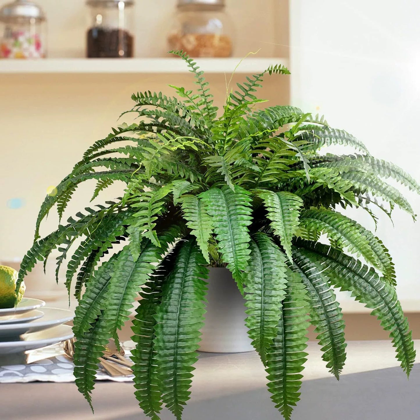 🌱 UV-resistant, lifelike artificial Boston fern
