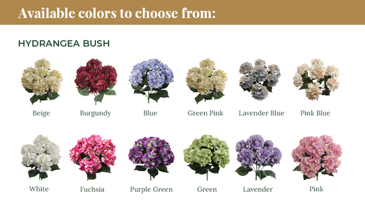 Artificial hydrangeas