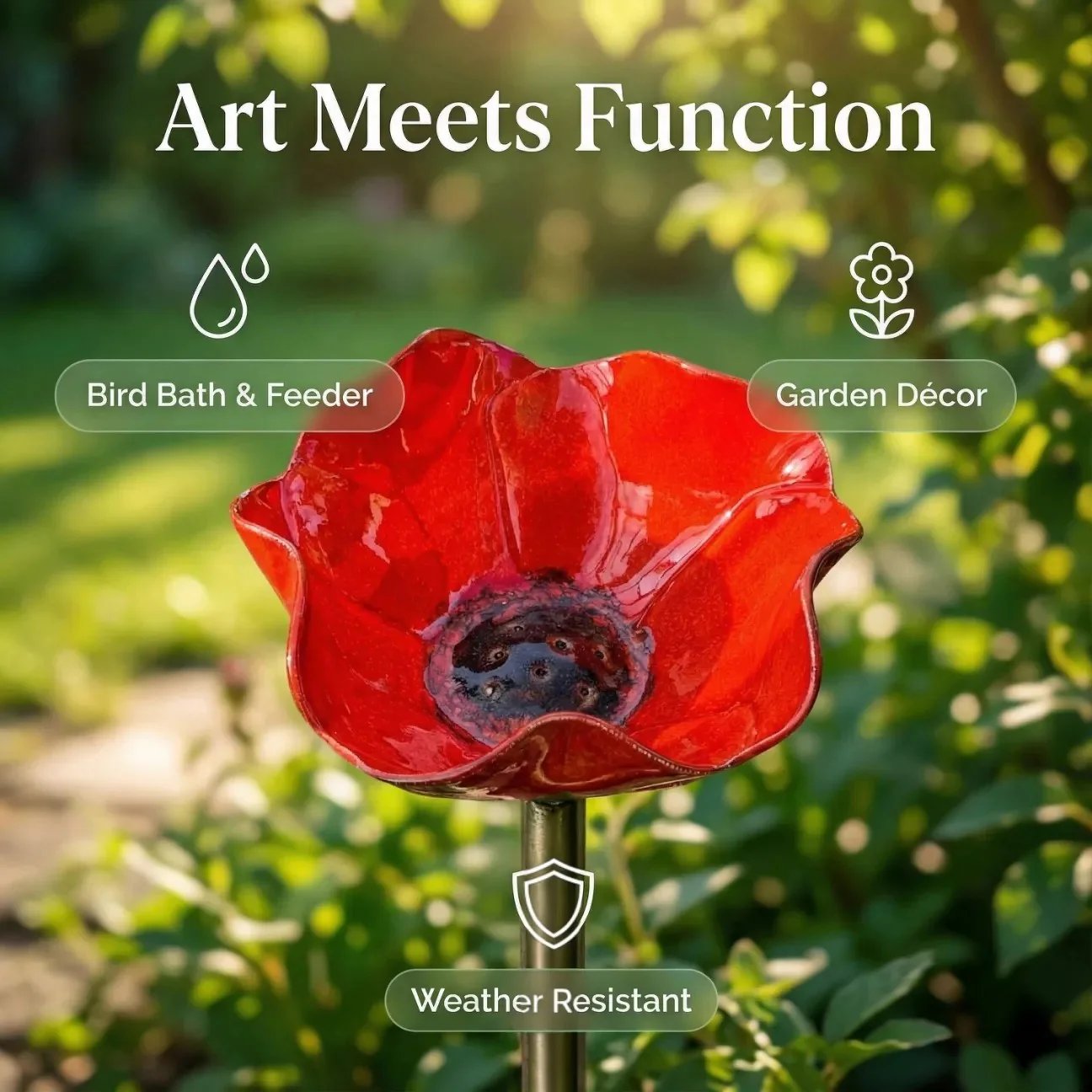 💖🎁2026 Mother's Day Gifts 48% Off--🎁Handmade Metal Flower Garden Stake🐦