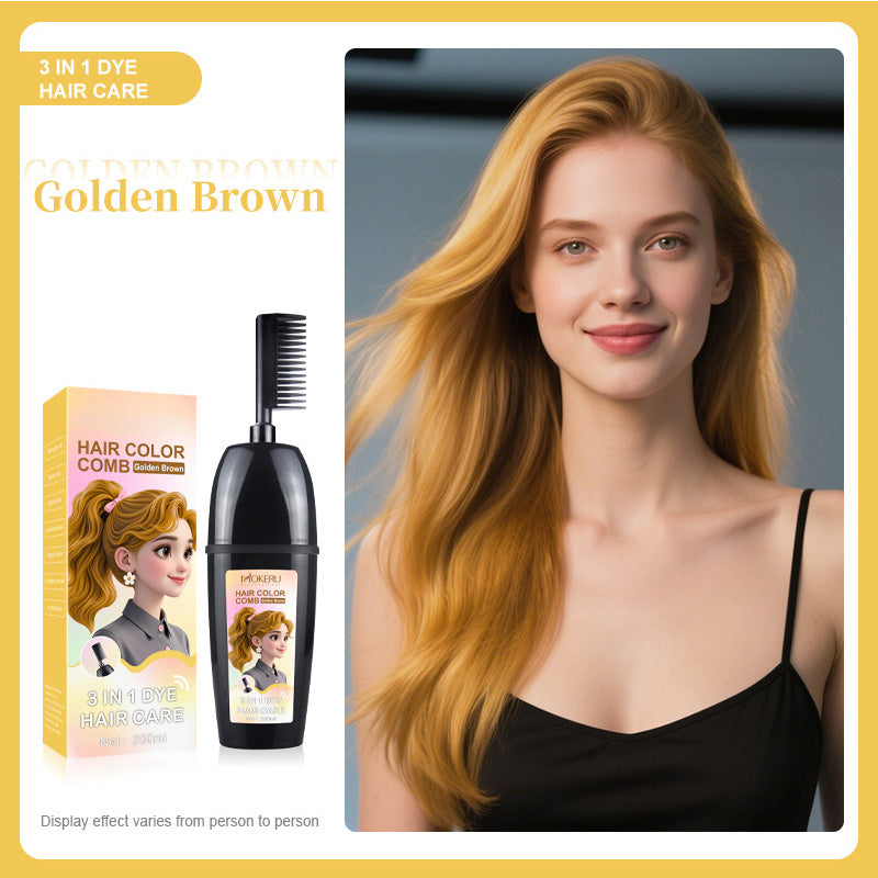 🧴3-in-1 hair dye comb | Easy hair dyeing at home with a built-in brush