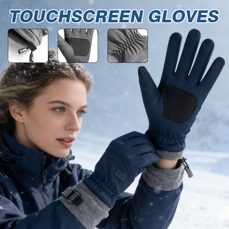Winter fleece-gevoerde waterdichte touchscreen handschoenen