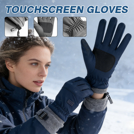 Winter fleece-gevoerde waterdichte touchscreen handschoenen