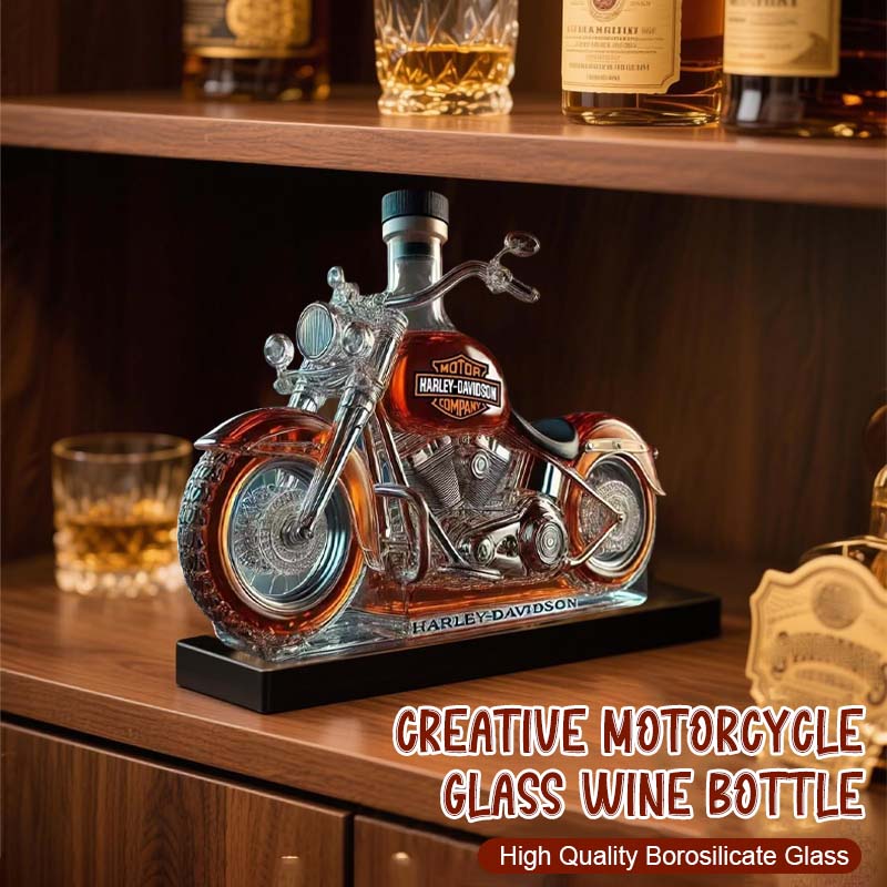 Creatieve motorfietsglas wijnfles