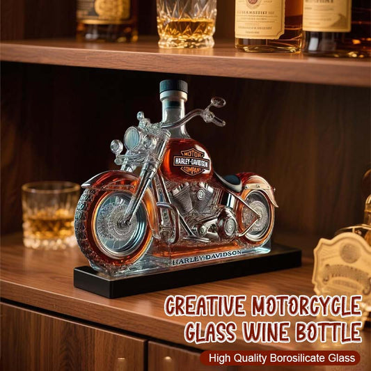 Creatieve motorfietsglas wijnfles