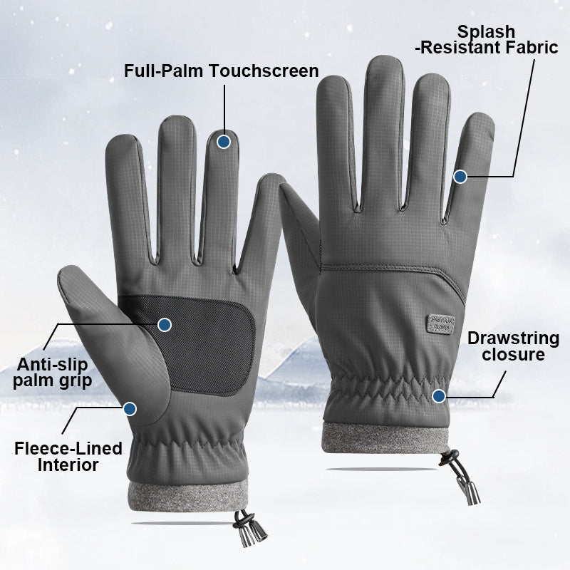 Winter fleece-gevoerde waterdichte touchscreen handschoenen