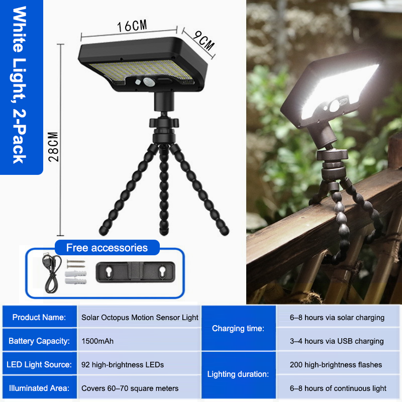 Flexible Octopus Solar Motion Sensor Light