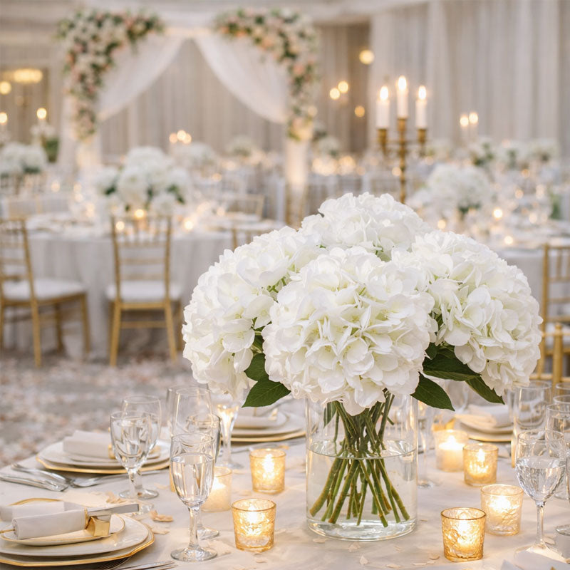 Artificial hydrangeas