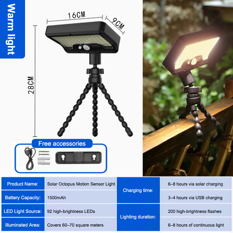 Flexible Octopus Solar Motion Sensor Light