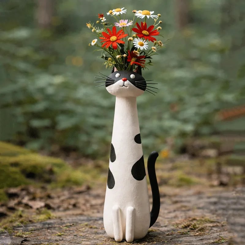 😻 Handmade quirky cat vase