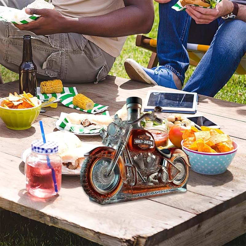 Creatieve motorfietsglas wijnfles