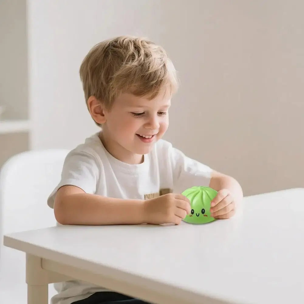 🔥Glittery Dumpling Squeeze Toy – A Cute Fidget Toy for Stress Relief, with a Steamer