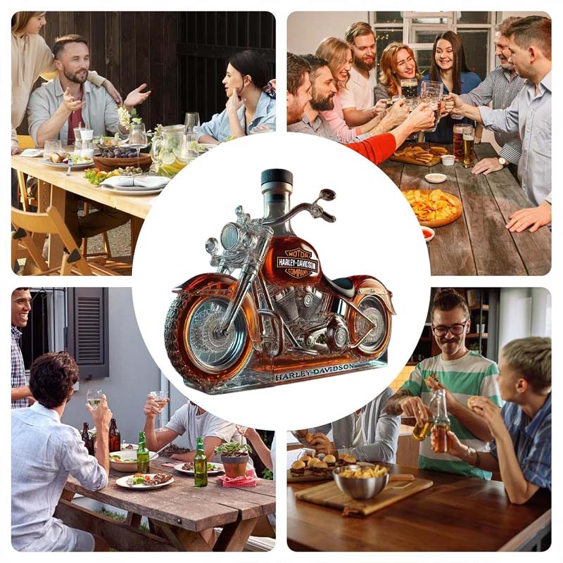 Creatieve motorfietsglas wijnfles