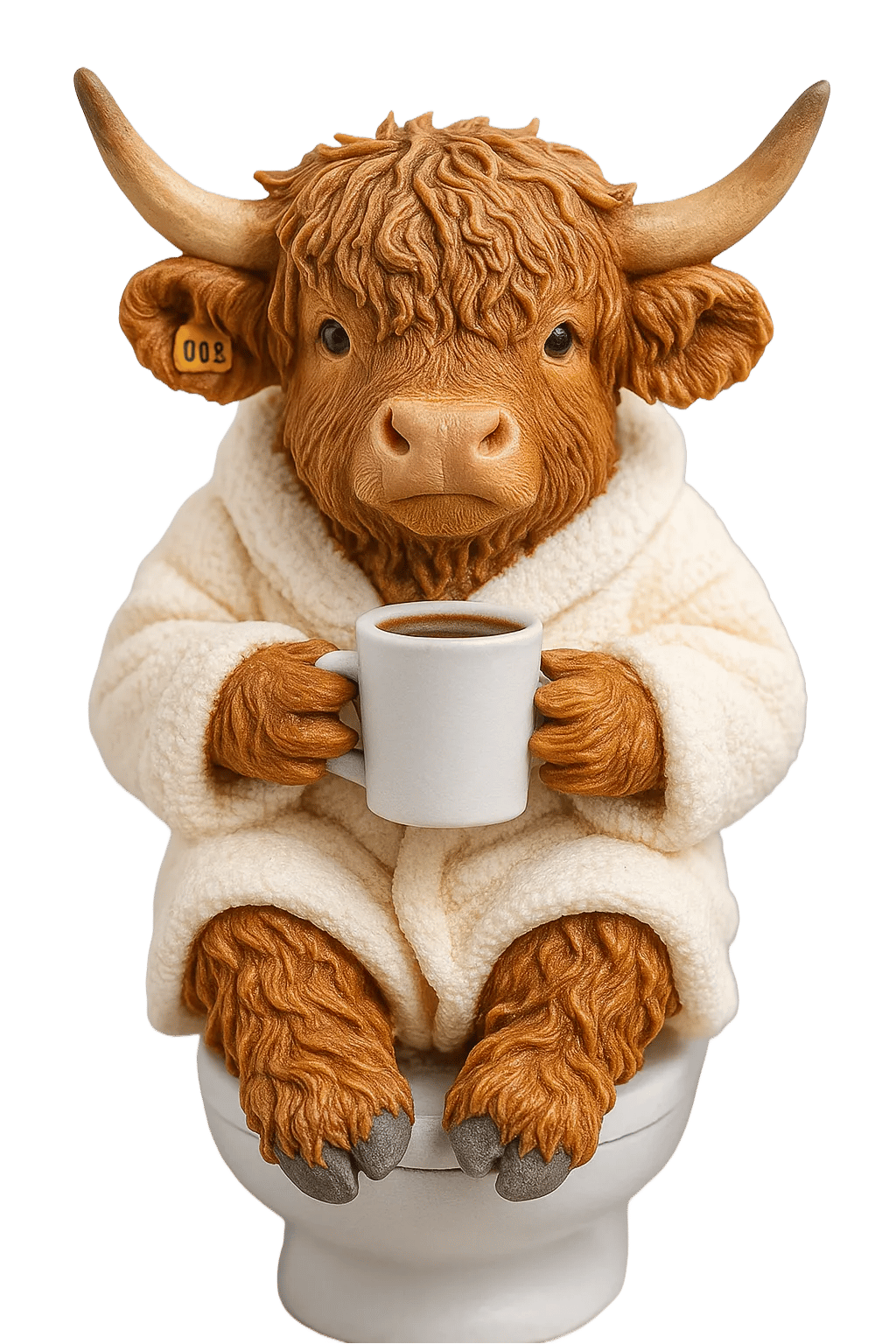 🐮Highland Cow Adventskalender 2025🎄✨- 3D handgemaakte Highland Cow-pop (24 stuks)