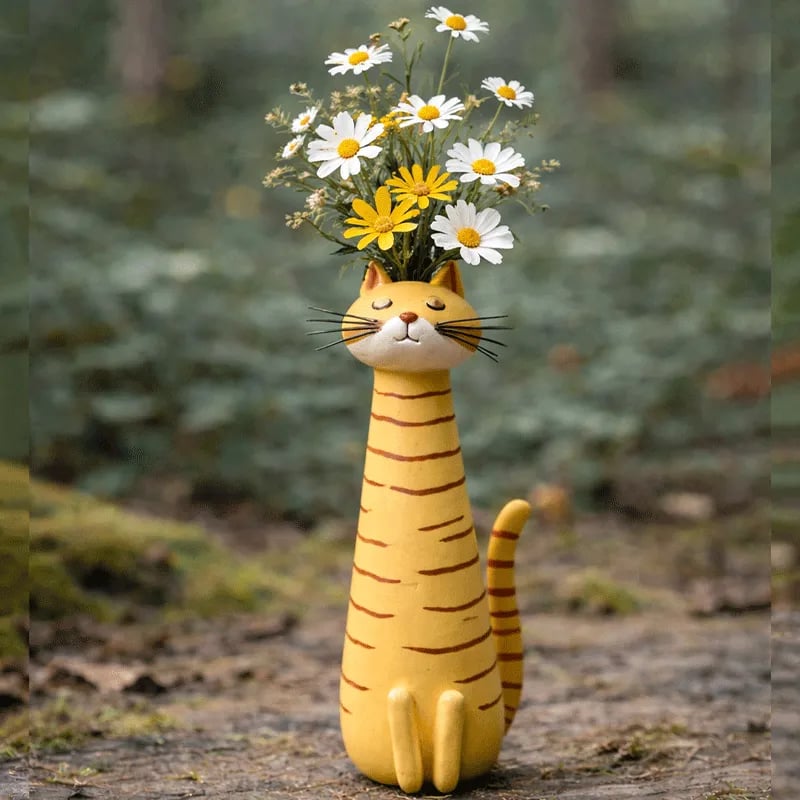 😻 Handmade quirky cat vase