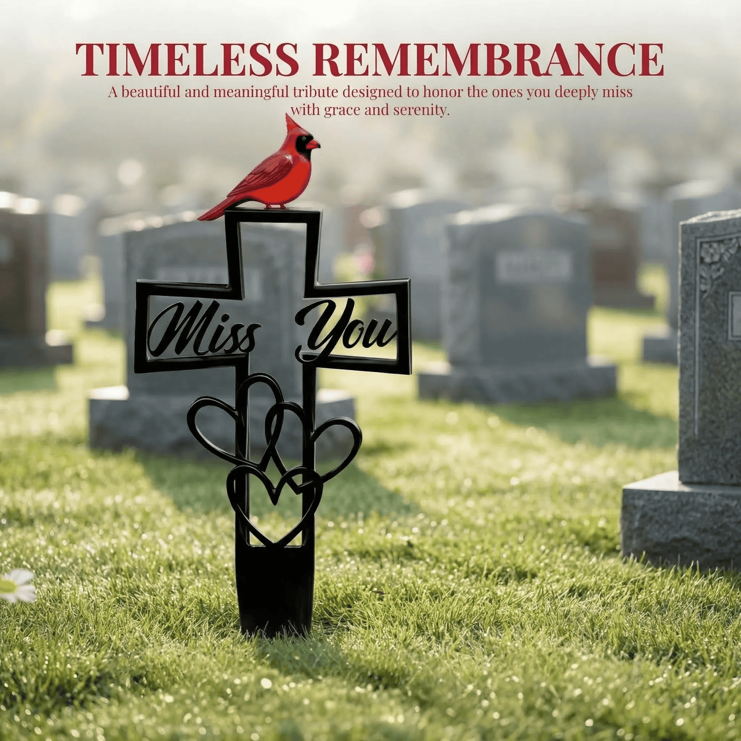 🐦LAST DAY SALE -💖Metal Cemetery Memorial Plaque for Remembrance✝️