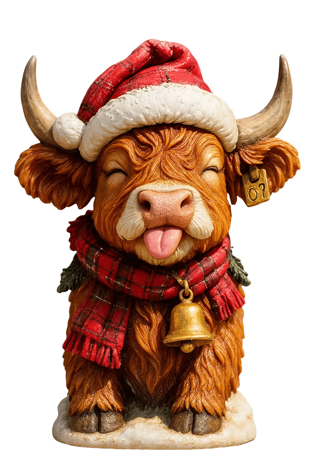 🐮Highland Cow Adventskalender 2025🎄✨- 3D handgemaakte Highland Cow-pop (24 stuks)