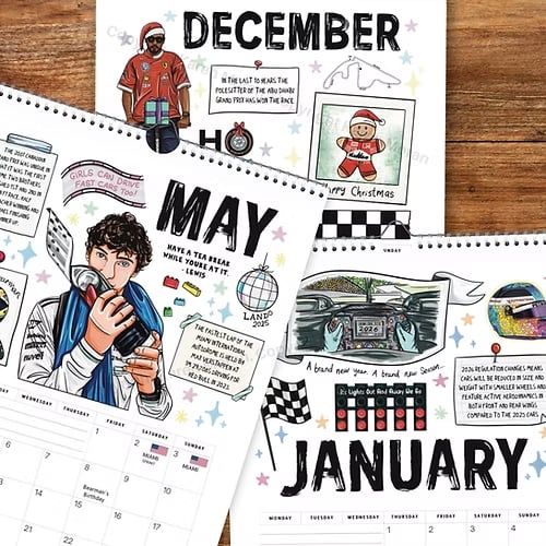 🏎️📅F1 Scrapbook Race Calendar 2026 — De ultieme wandkalender voor racefans