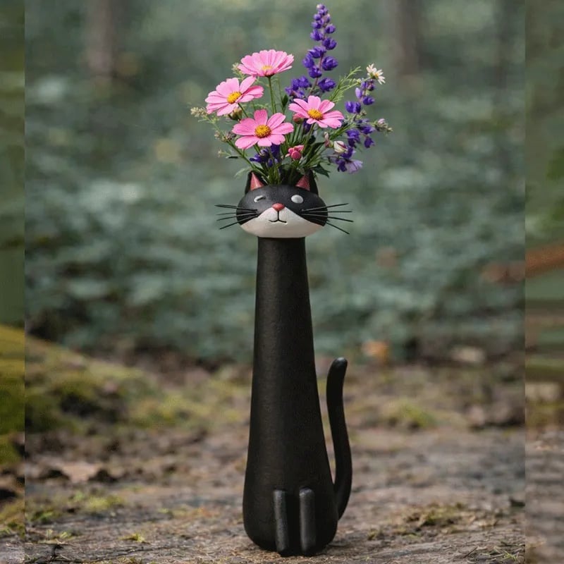😻 Handmade quirky cat vase